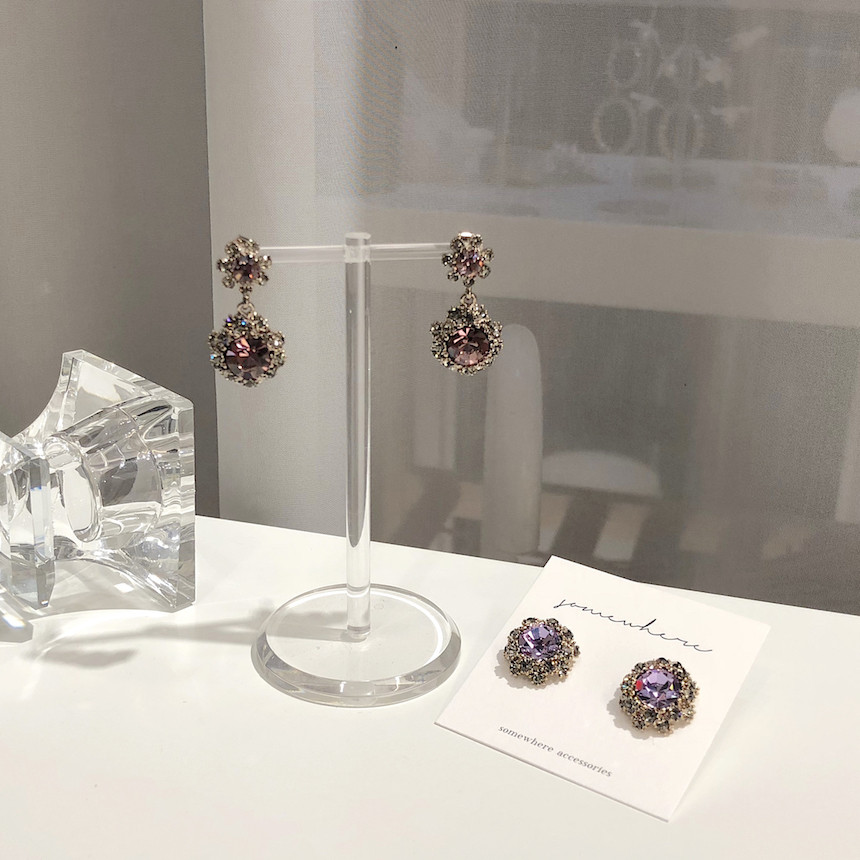 <b><p>stelr Violet Cubic ering acc717 Lony Glitr</p></b><b><p>ステラ バイオレット キュービック イヤリング acc717 きらめく 輝く ケバケバした</p></b><br /><br /><p align='center'>