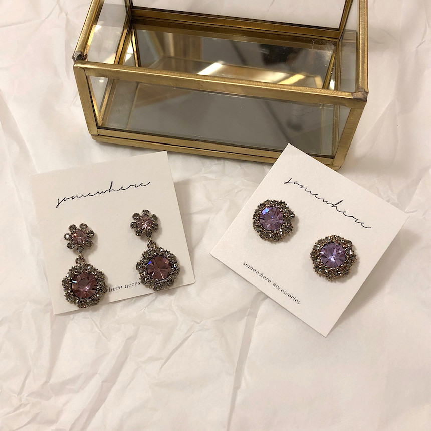 <b><p>stelr Violet Cubic ering acc717 Lony Glitr</p></b><b><p>ステラ バイオレット キュービック イヤリング acc717 きらめく 輝く ケバケバした</p></b><br /><br /><p align='center'>