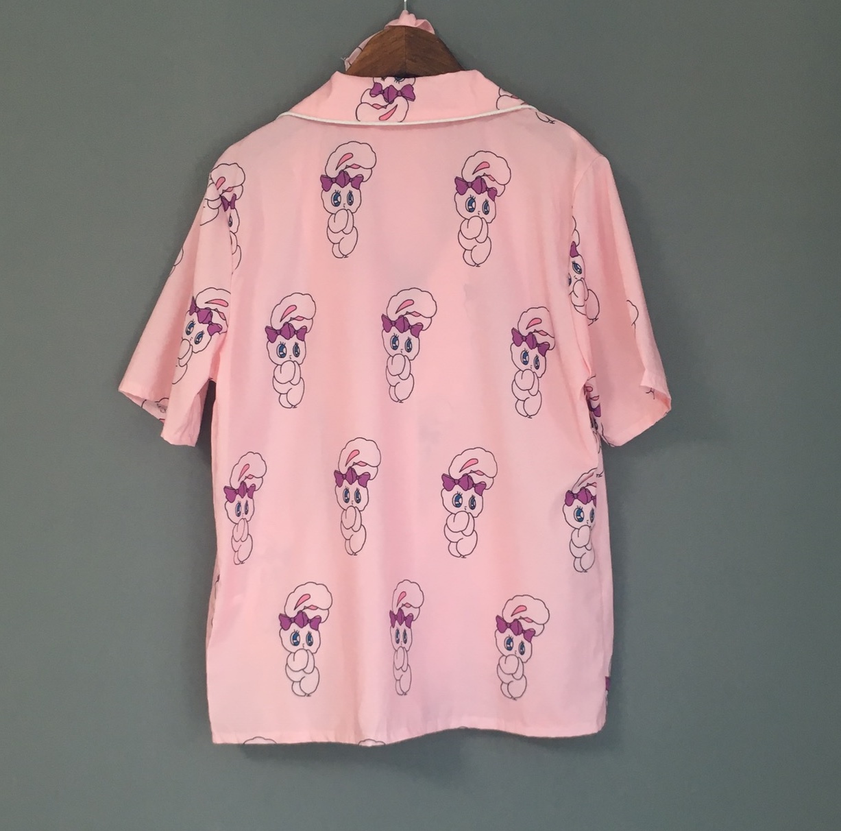 <b><p>Silk eling Esther Love rabbit pattn Short</p></b><b><p>シルク感じ エスターラブ ウサギ パン 半袖 かわいい パジャマ バンチ 団体服</p></b><br /><br /><p align='center'>