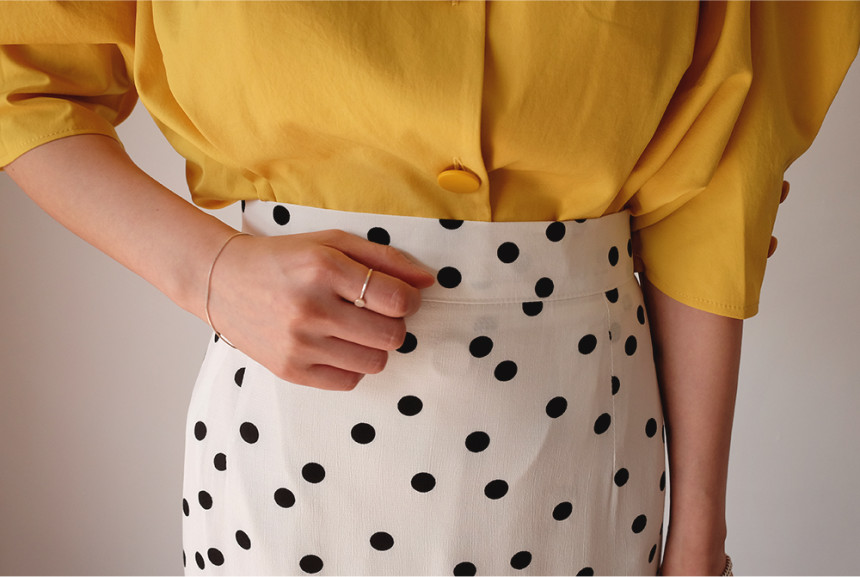 <b><p>Mermaid dot Dripping Bend Lo skirt pattn</p></b><b><p>マーメイド ドット 水玉 バンディング スカート パターン 夏 ゲスト 結婚式</p></b><br /><br /><p align='center'>