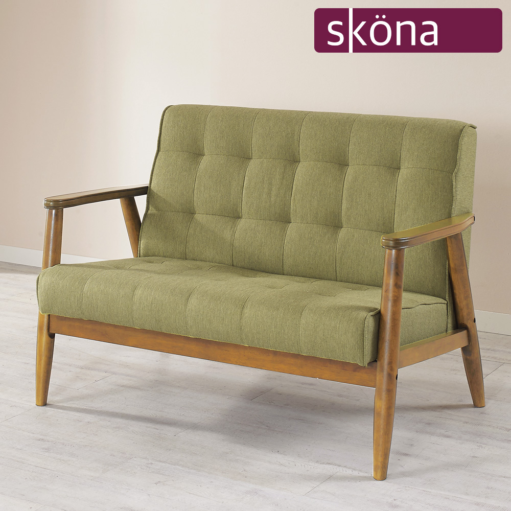 스코나 루아스 원목 패브릭 2인 소파