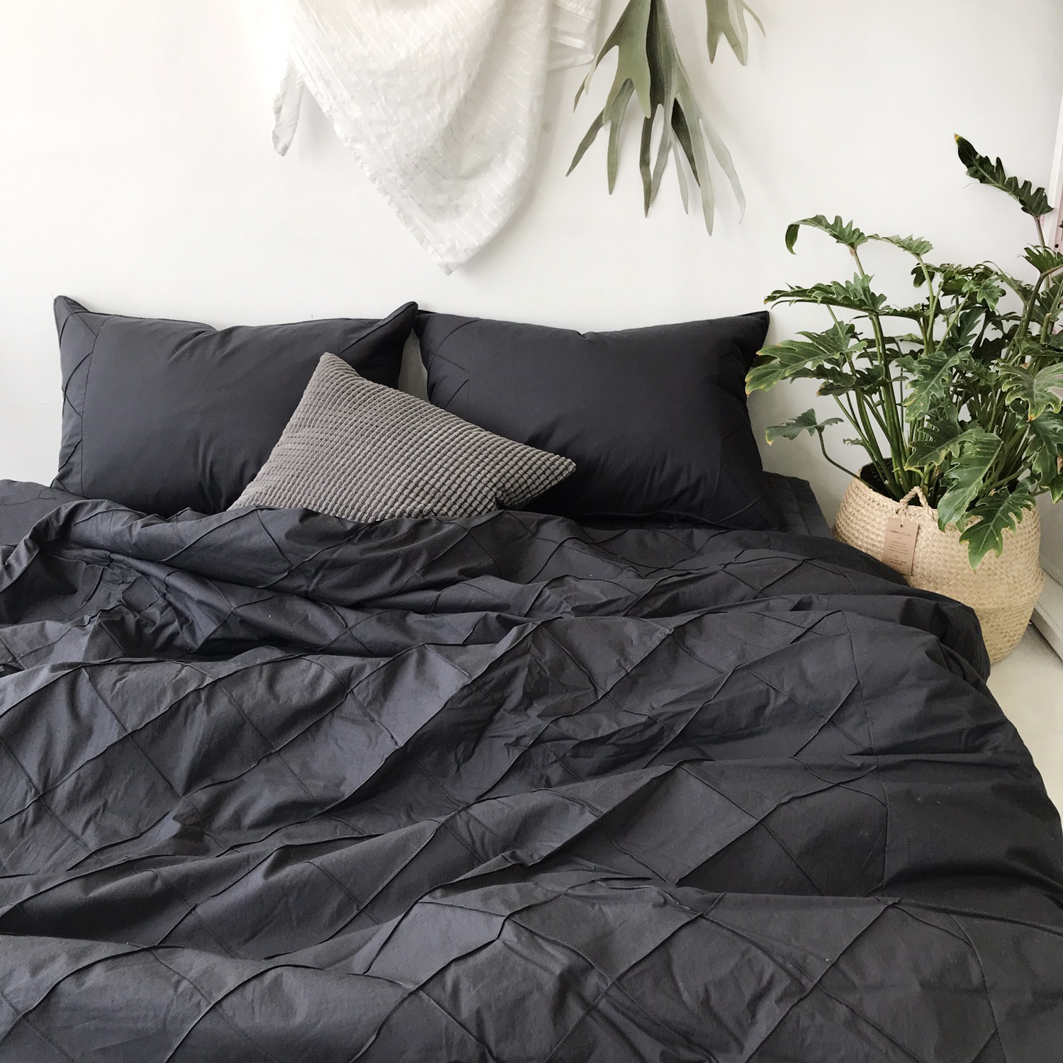 사각사각 핀탁 고밀도 순면 호텔식 침구 신혼 간절기 차렵이불 S/SS