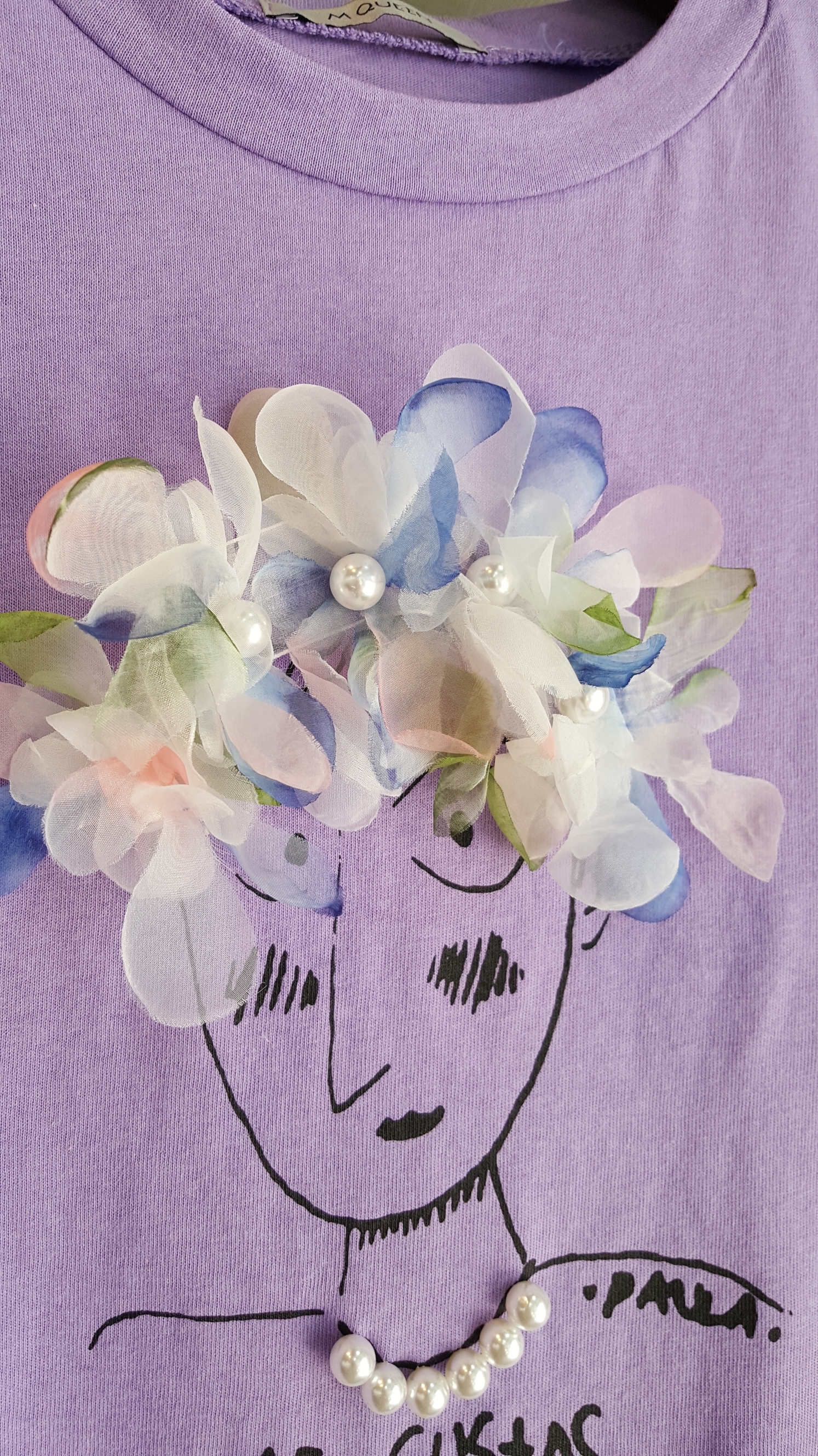 <b><p>Three-dimensional flower Pearl Short slves</p></b><b><p>立体花 真珠 半袖 Tシャツ 甘く甘く ユニーク 特別な日 外出 30代の女性 記念日</p></b><br /><br /><p align='center'>