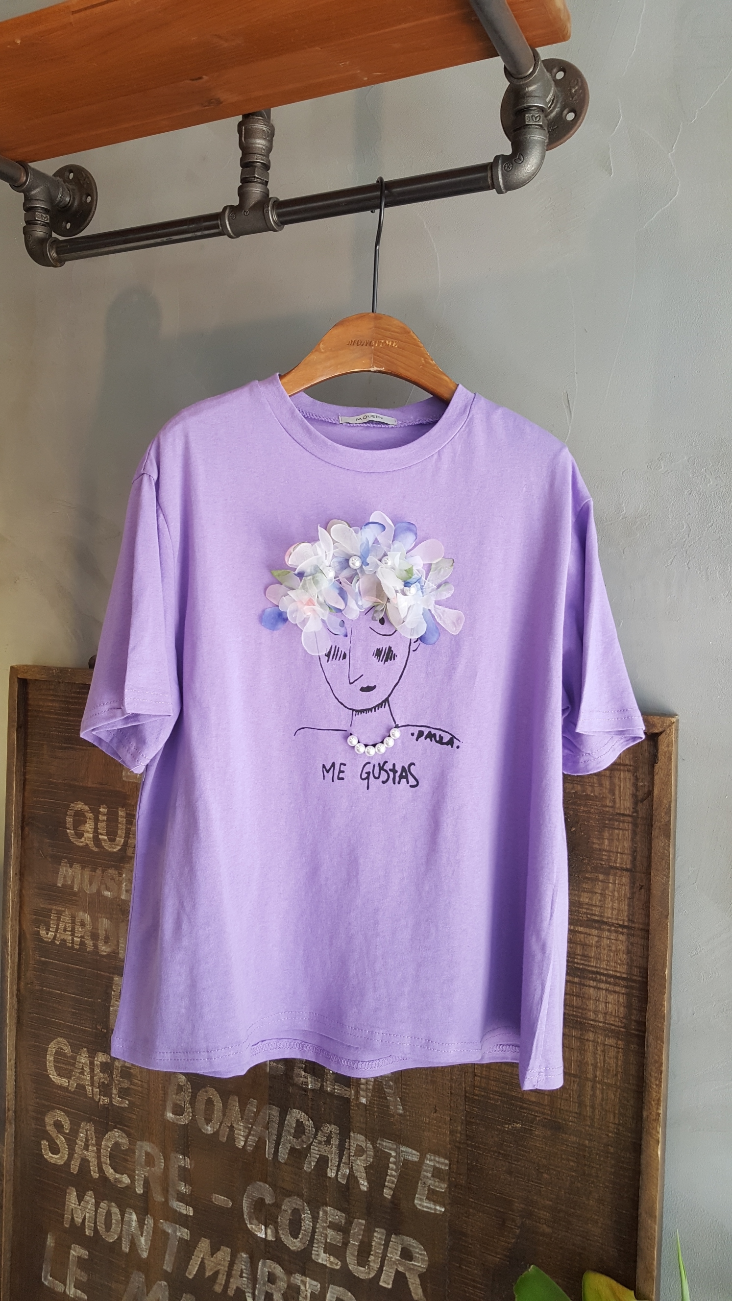 <b><p>Three-dimensional flower Pearl Short slves</p></b><b><p>立体花 真珠 半袖 Tシャツ 甘く甘く ユニーク 特別な日 外出 30代の女性 記念日</p></b><br /><br /><p align='center'>