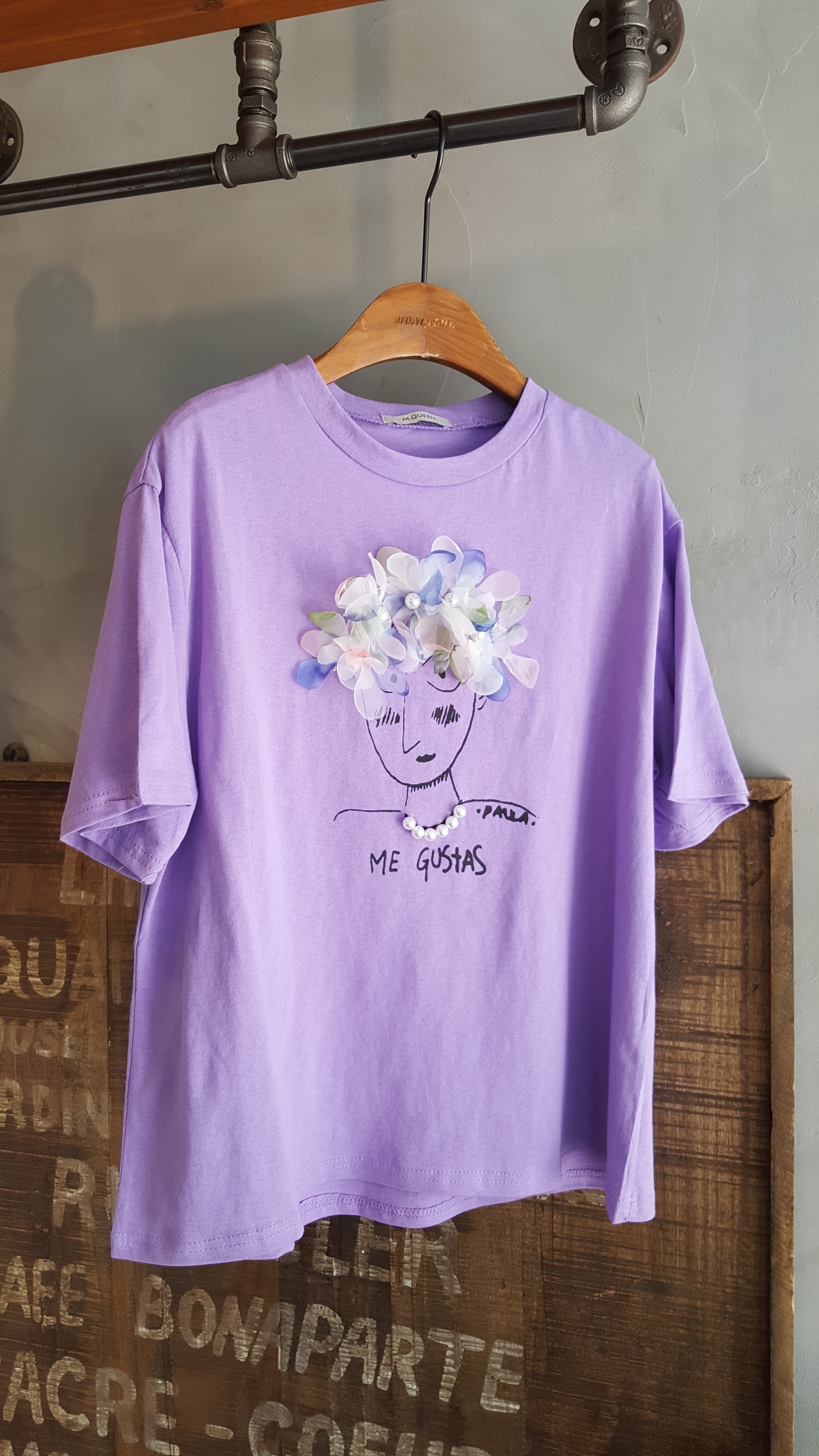 <b><p>Three-dimensional flower Pearl Short slves</p></b><b><p>立体花 真珠 半袖 Tシャツ 甘く甘く ユニーク 特別な日 外出 30代の女性 記念日</p></b><br /><br /><p align='center'>