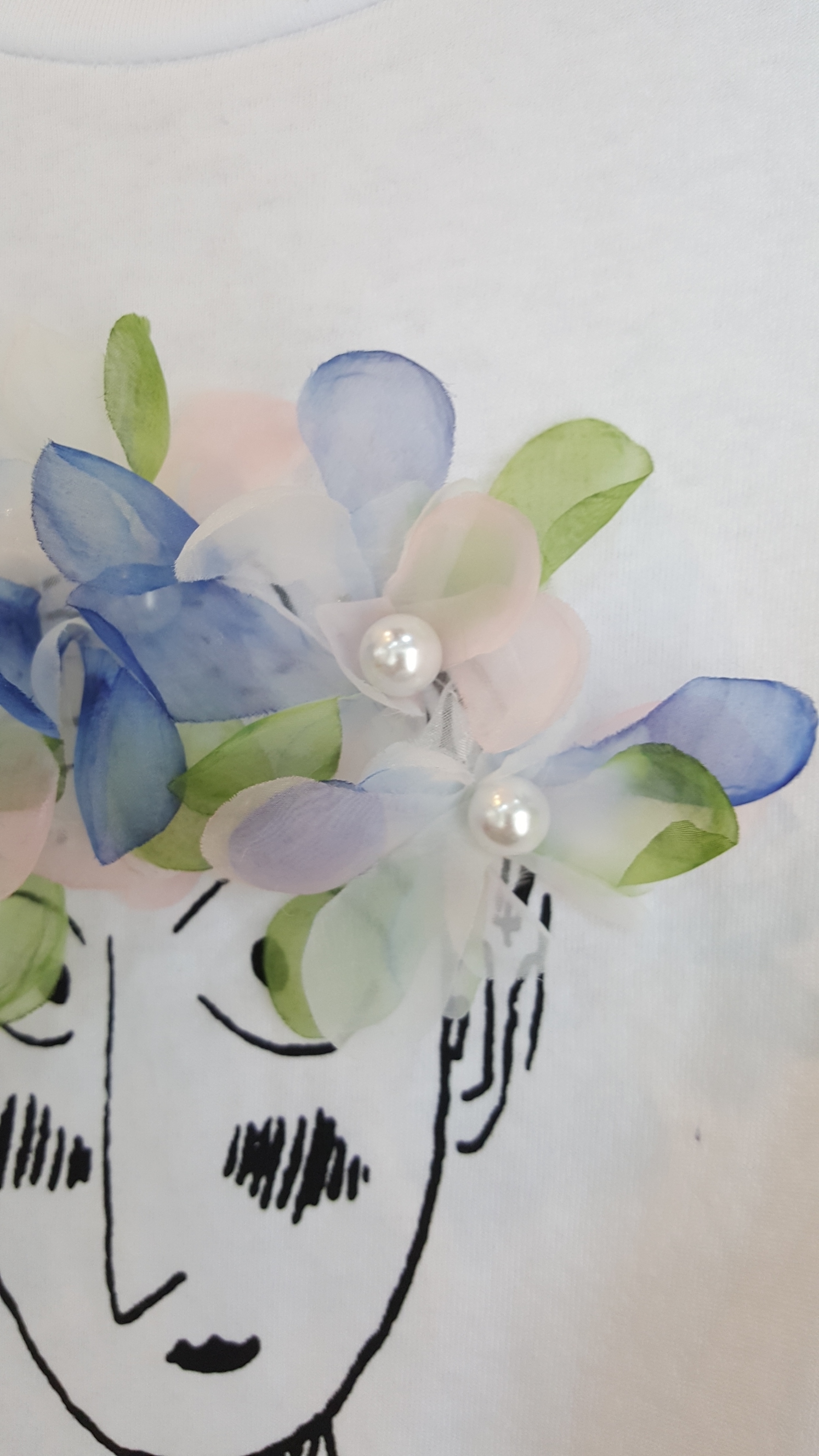 <b><p>Three-dimensional flower Pearl Short slves</p></b><b><p>立体花 真珠 半袖 Tシャツ 甘く甘く ユニーク 特別な日 外出 30代の女性 記念日</p></b><br /><br /><p align='center'>