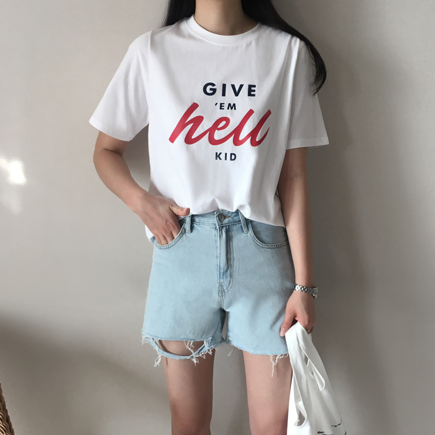 <b><p>Roulette Lring Short seves T-shi 2col Flame</p></b><b><p>ルーズフィット レタリング 半袖 Tシャツ 2col 捺染 印刷 英語 女性のラウンドティー</p></b><br /><br /><p align='center'>