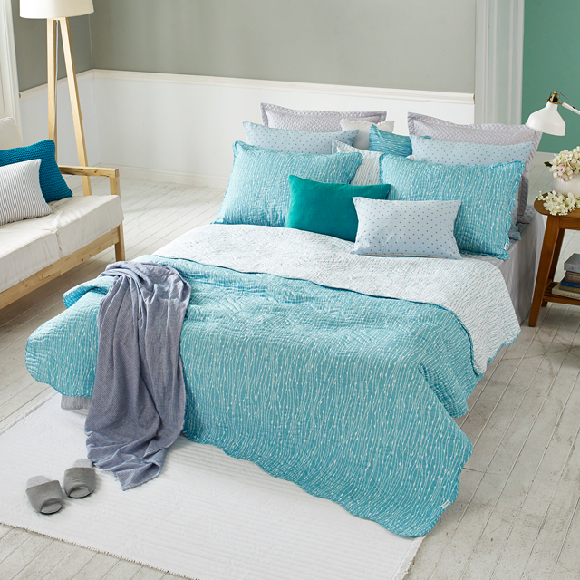 [바이알러]덴버 스프레드 베딩 세트 부드러운 먼지없는 원단 알러지방지 스프레드 세트