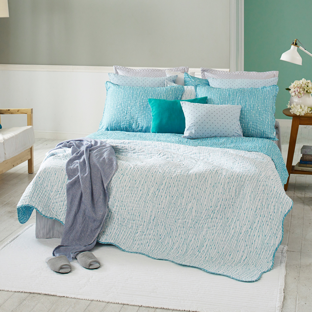 [바이알러]덴버 스프레드 베딩 세트 부드러운 먼지없는 원단 알러지방지 스프레드 세트