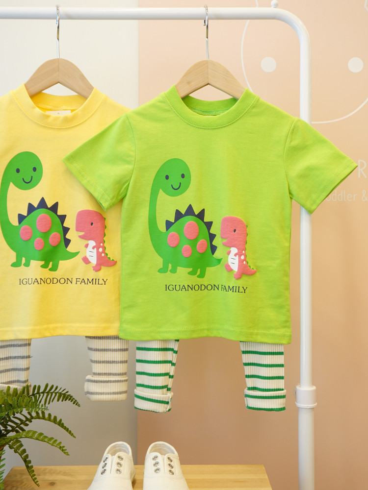 <b><p>dinosaur family Short sleeves T-shi col Nice</p></b><b><p>恐竜 家族 半袖 Tシャツ 3 色 肌触りの良い 姉妹ルックコーディネート 女の子</p></b><br /><br /><p align='center'>