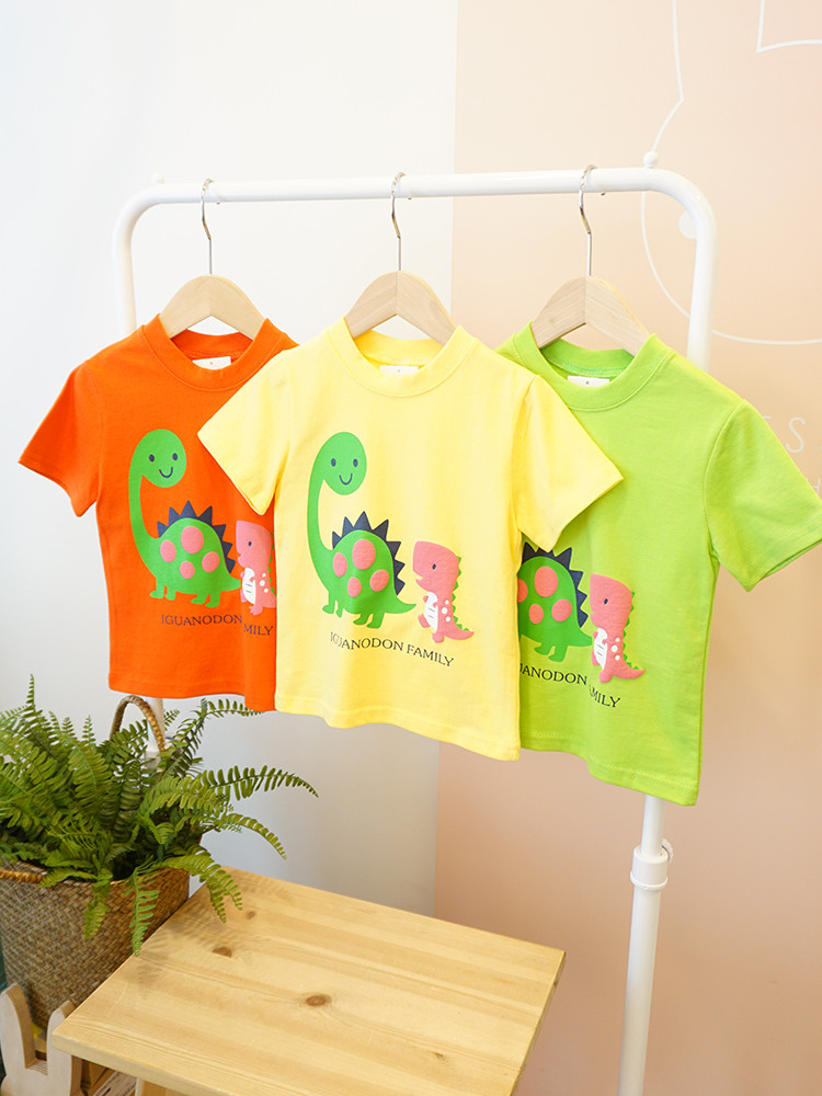 <b><p>dinosaur family Short sleeves T-shi col Nice</p></b><b><p>恐竜 家族 半袖 Tシャツ 3 色 肌触りの良い 姉妹ルックコーディネート 女の子</p></b><br /><br /><p align='center'>