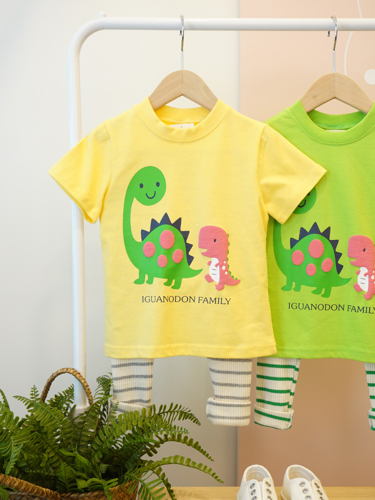 <b><p>dinosaur family Short sleeves T-shi col Nice</p></b><b><p>恐竜 家族 半袖 Tシャツ 3 色 肌触りの良い 姉妹ルックコーディネート 女の子</p></b><br /><br /><p align='center'>