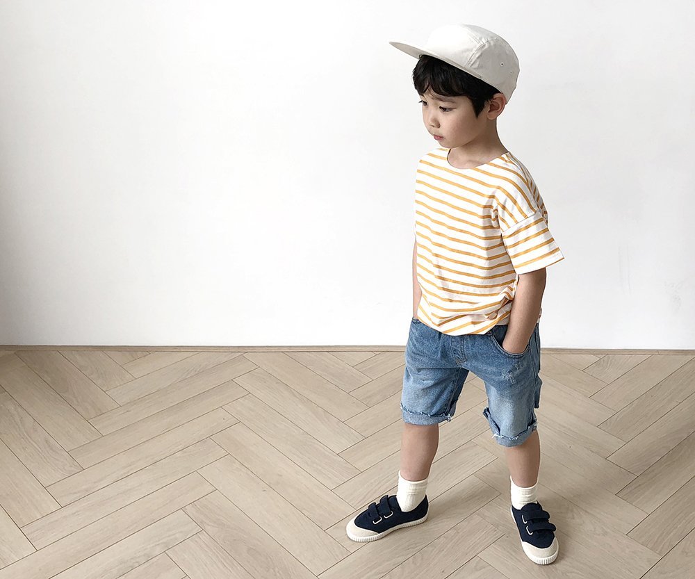 <b><p>Baby summer stripe Petit Broth and si Nursy</p></b><b><p>幼 夏 ストライプ プチ 兄妹カップルルック 保育園Tシャツ デイリーに着る良い</p></b><br /><br /><p align='center'>