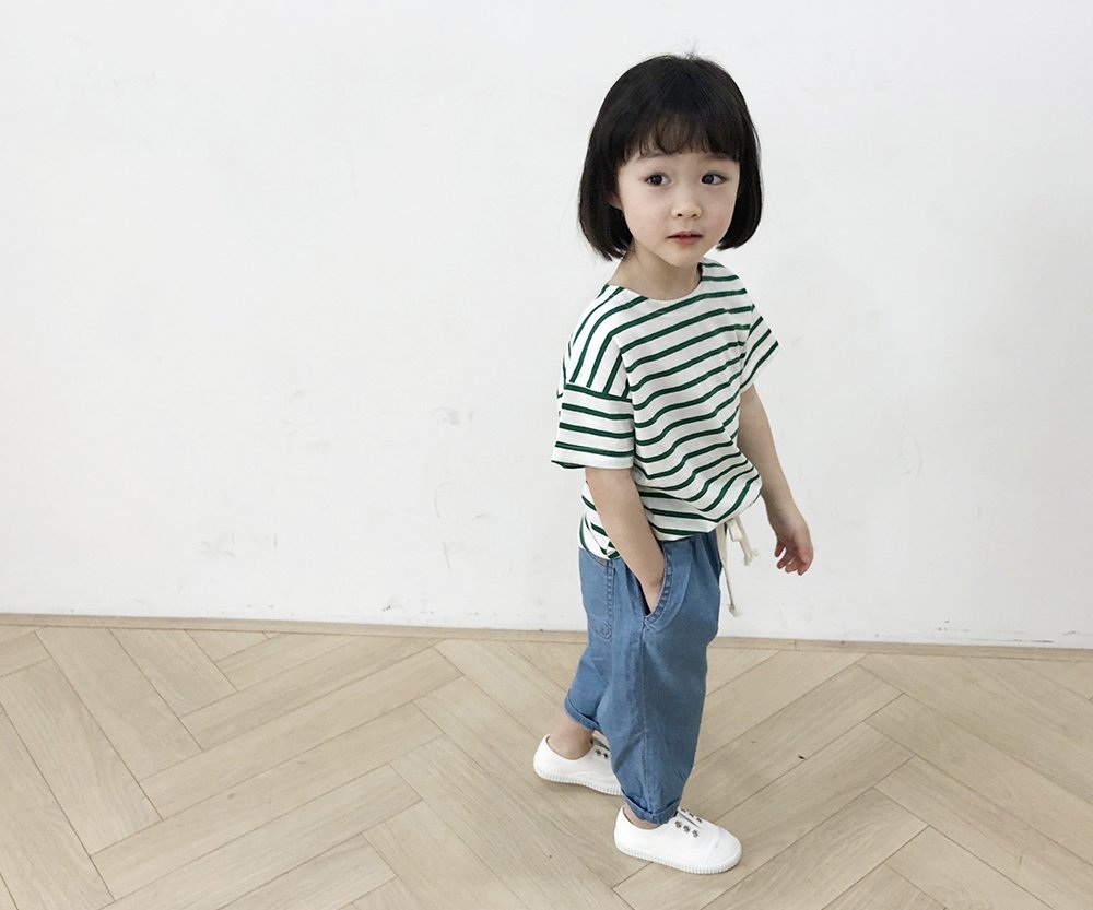 <b><p>Baby summer stripe Petit Broth and si Nursy</p></b><b><p>幼 夏 ストライプ プチ 兄妹カップルルック 保育園Tシャツ デイリーに着る良い</p></b><br /><br /><p align='center'>