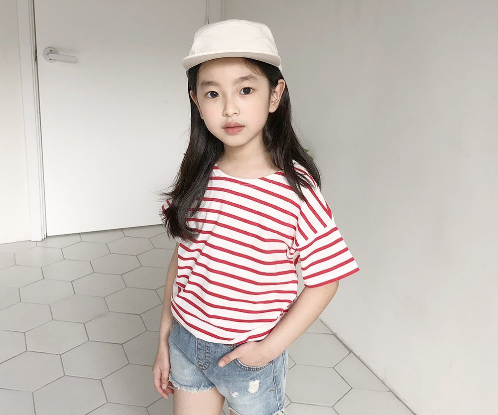 <b><p>Baby summer stripe Petit Broth and si Nursy</p></b><b><p>幼 夏 ストライプ プチ 兄妹カップルルック 保育園Tシャツ デイリーに着る良い</p></b><br /><br /><p align='center'>