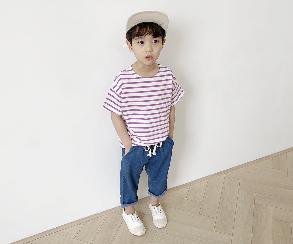 <b><p>Baby summer stripe Petit Broth and si Nursy</p></b><b><p>幼 夏 ストライプ プチ 兄妹カップルルック 保育園Tシャツ デイリーに着る良い</p></b><br /><br /><p align='center'>