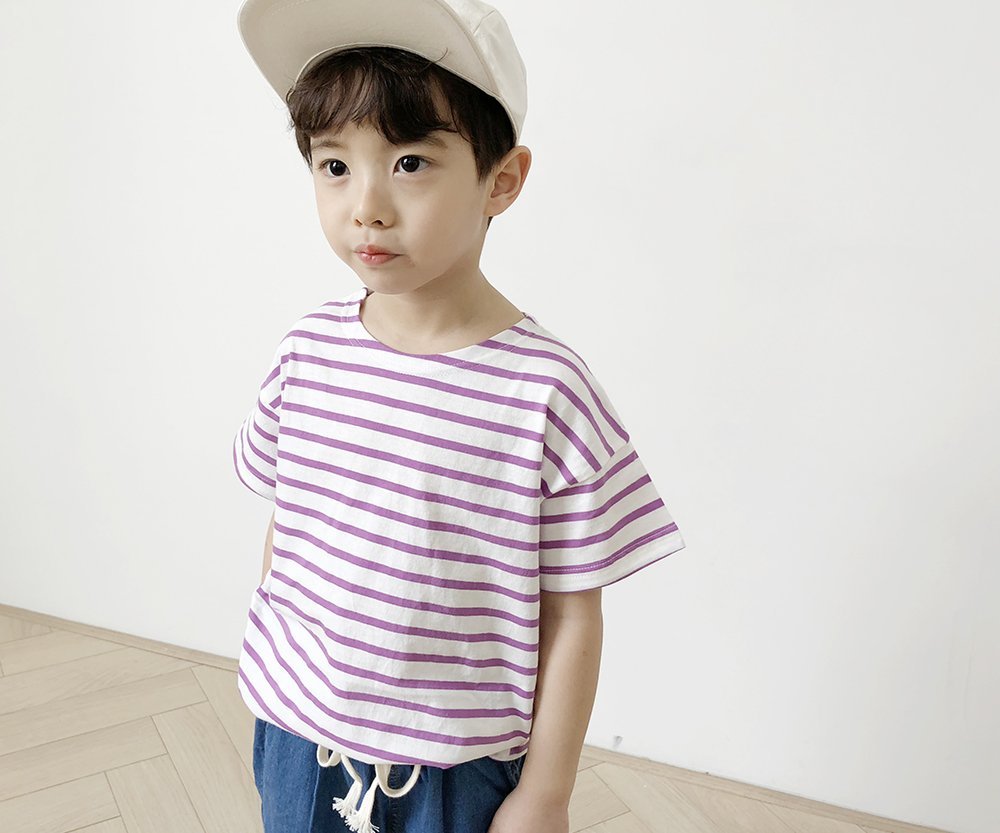 <b><p>Baby summer stripe Petit Broth and si Nursy</p></b><b><p>幼 夏 ストライプ プチ 兄妹カップルルック 保育園Tシャツ デイリーに着る良い</p></b><br /><br /><p align='center'>
