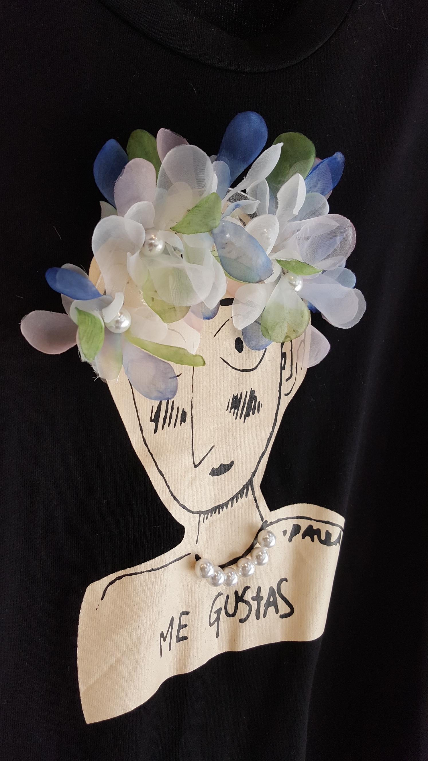 <b><p>Three-dimensional flower Pearl Short slves</p></b><b><p>立体花 真珠 半袖 Tシャツ 甘く甘く ユニーク 特別な日 外出 30代の女性 記念日</p></b><br /><br /><p align='center'>