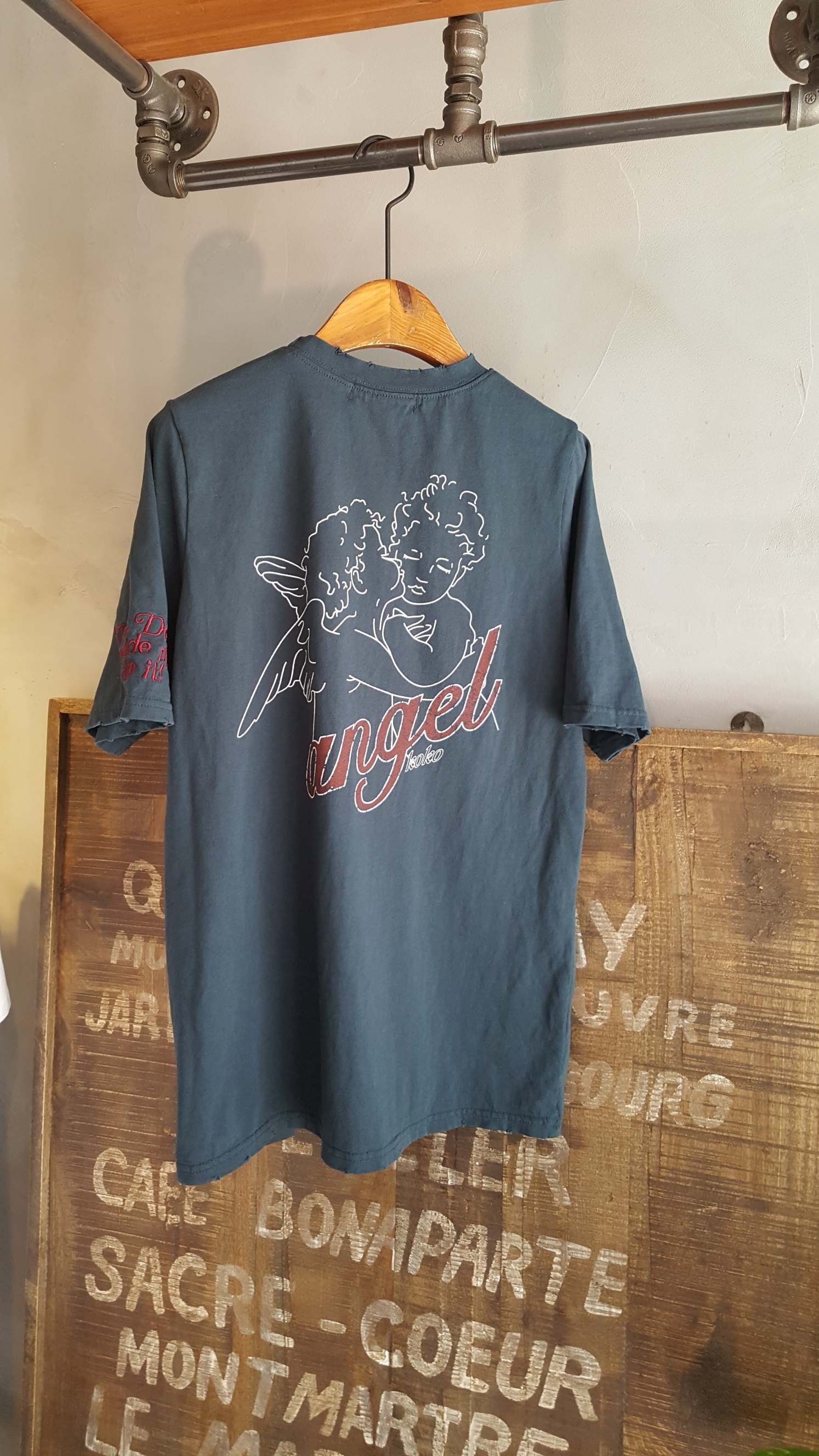 <b><p>Angel Letteri embroidy Short sleeves T-shi</p></b><b><p>エンジェル レタリング 刺繍 半袖 Tシャツ ガールフレンドコーディネート 断定</p></b><br /><br /><p align='center'>