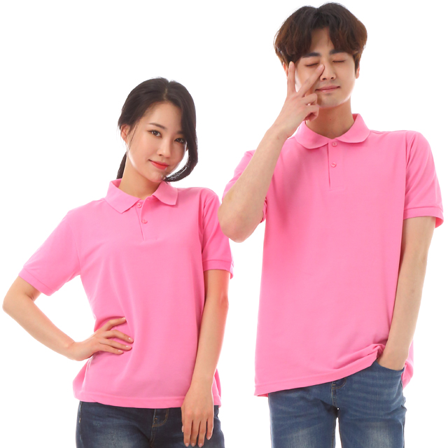 단체유니폼 30수pk체크폴로(왼포켓없음)칼라별 반팔식당티셔츠 홀서빙복 - 상세 이미지 3