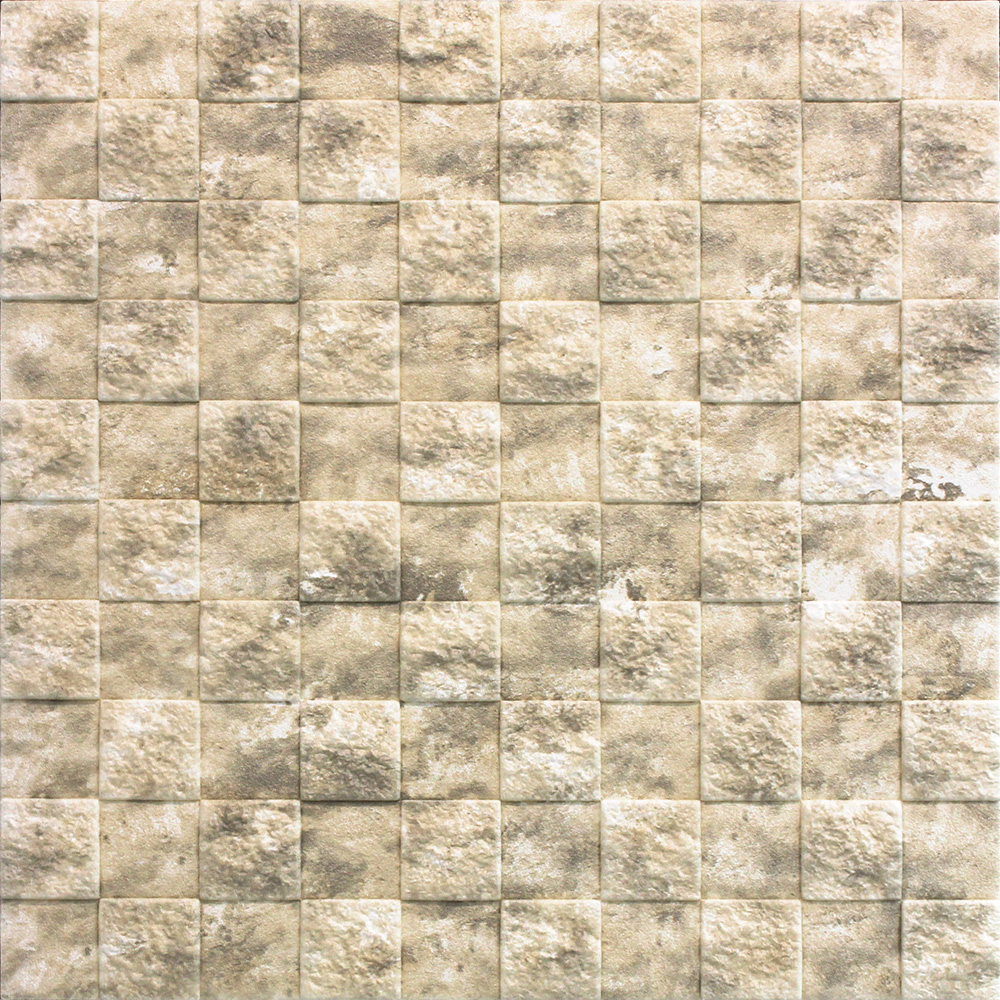 체크 폼블럭 스톤베이지 70x70cm - 상품 이미지