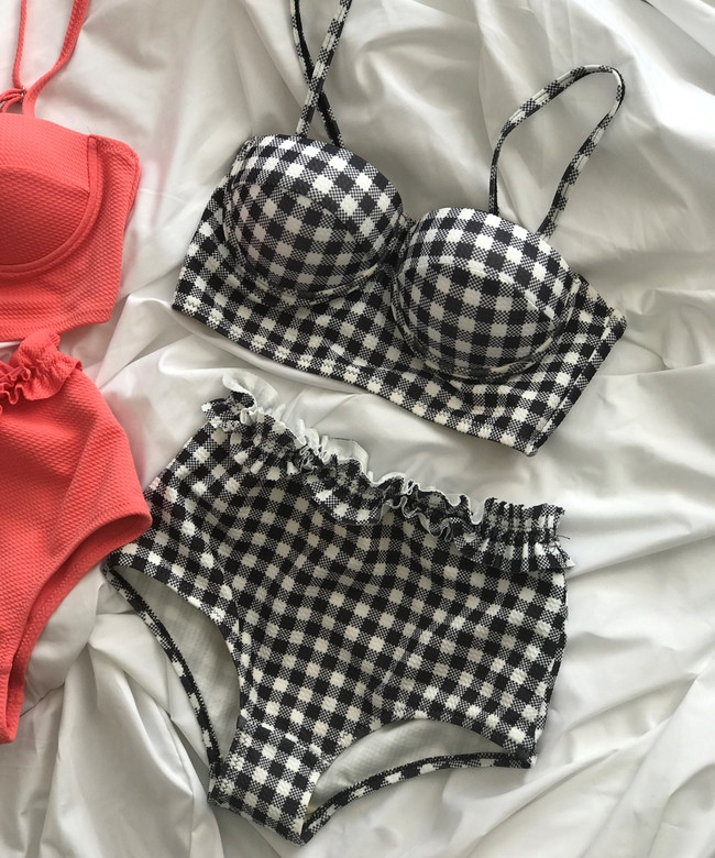 <b><p>check pink High waist biki fancy Marl Sexy</p></b><b><p>チェック ピンク ハイウエスト ビキニ 派手な マリンル セクシーモノ モダン 水着</p></b><br /><br /><p align='center'>