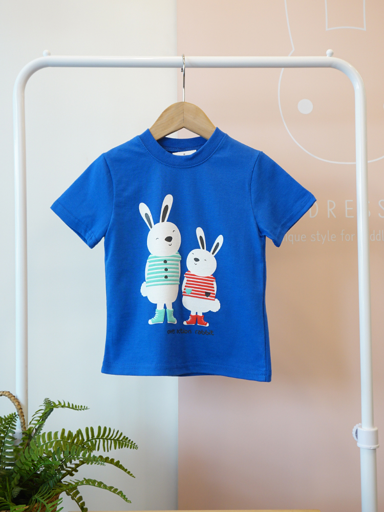 <b><p>rabbit Short sleeve 2 col Nice touch Sister</p></b><b><p>ウサギ 半袖Tシャツ 2 色 肌触りの良い 姉妹ルックコーディネート 女の子 オルジプファッション</p></b><br /><br /><p align='center'>