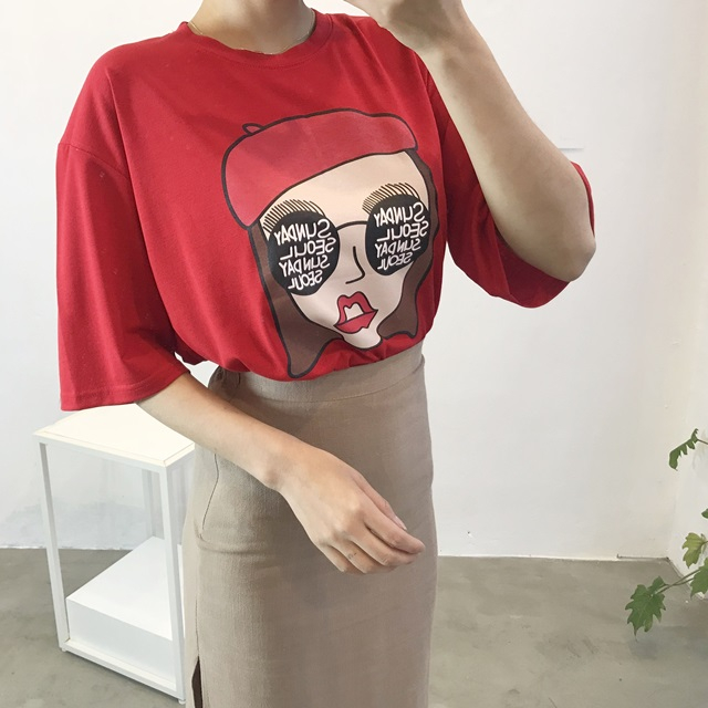 <b><p>touch cute face Printing Short sleeves T-shi</p></b><b><p>肌触り かわいい フェイス 印刷 半袖 Tシャツ ラウンド 珍しい コーディネート</p></b><br /><br /><p align='center'>