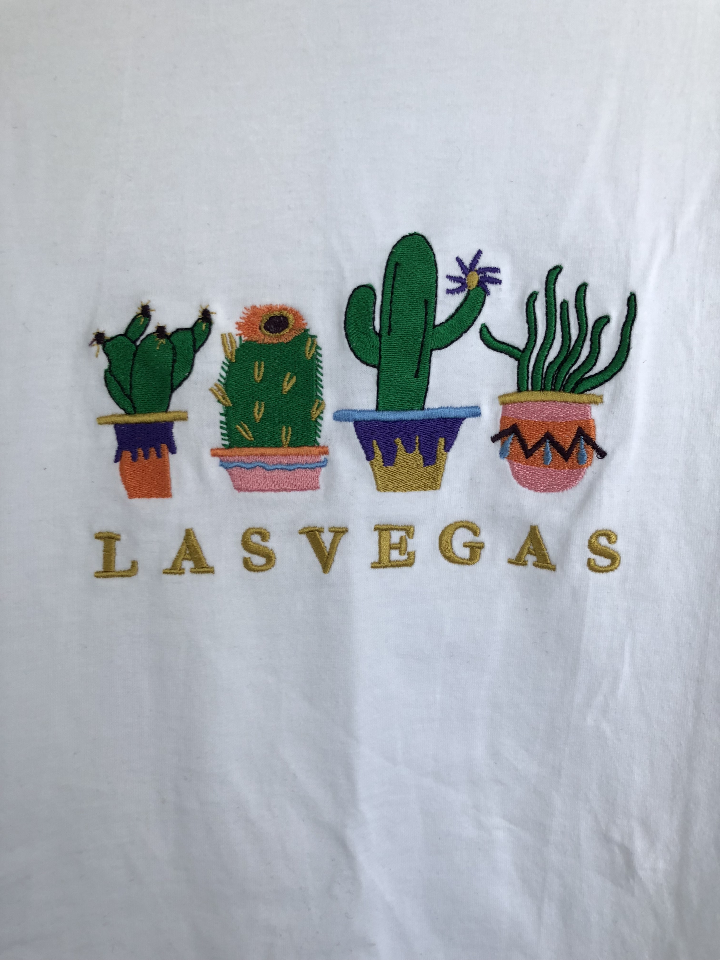 <b><p>summer cute Short sleeves T-shi Cactus Embroidy</p></b><b><p>夏 かわいい 半袖 Tシャツ サボテンティー 刺繍 キャラクター 女性 イラスト</p></b><br /><br /><p align='center'>