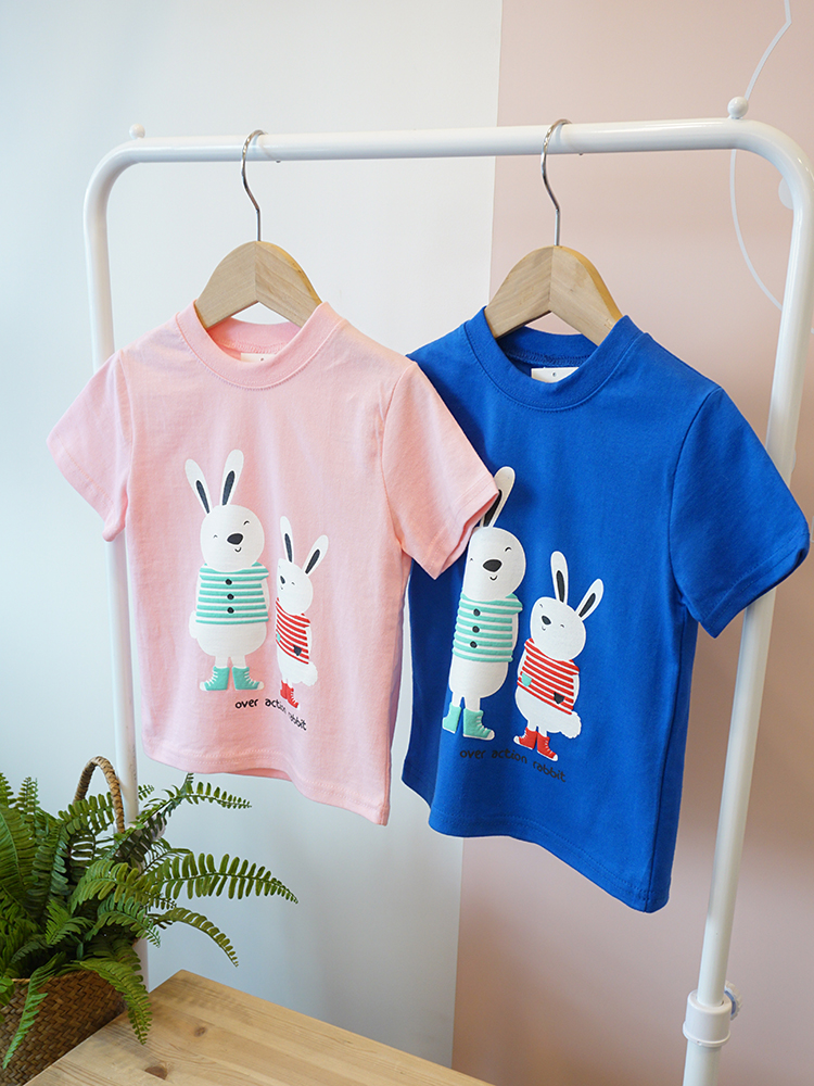<b><p>rabbit Short sleeve 2 col Nice touch Sister</p></b><b><p>ウサギ 半袖Tシャツ 2 色 肌触りの良い 姉妹ルックコーディネート 女の子 オルジプファッション</p></b><br /><br /><p align='center'>