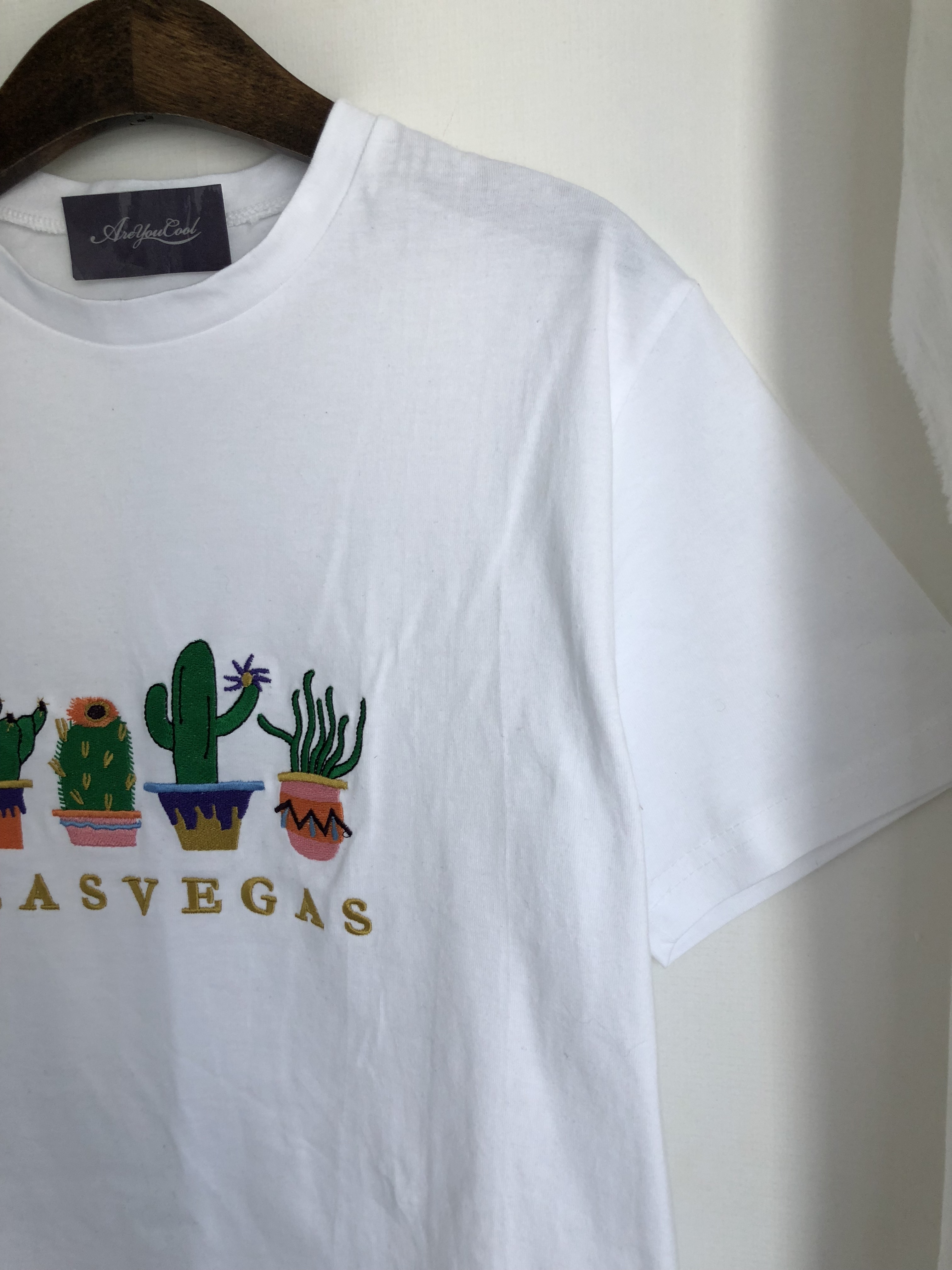 <b><p>summer cute Short sleeves T-shi Cactus Embroidy</p></b><b><p>夏 かわいい 半袖 Tシャツ サボテンティー 刺繍 キャラクター 女性 イラスト</p></b><br /><br /><p align='center'>