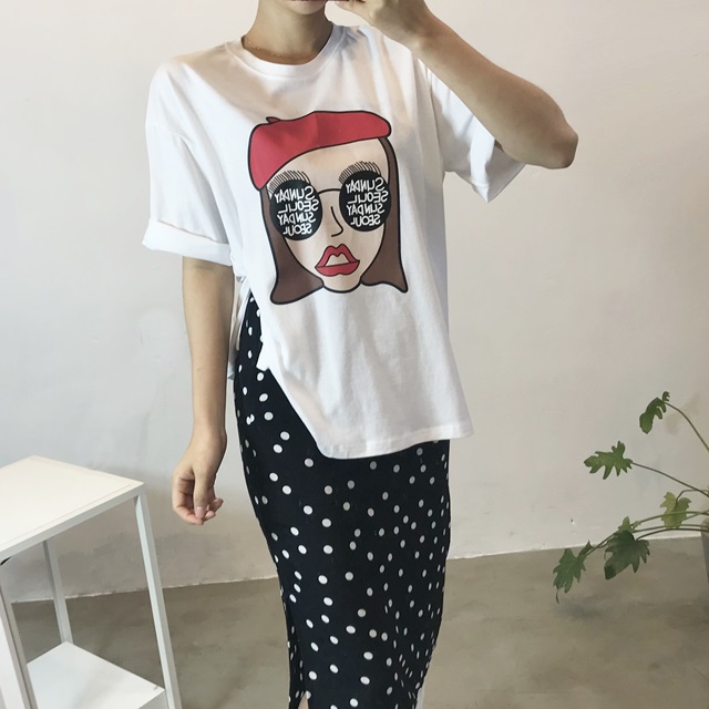 <b><p>touch cute face Printing Short sleeves T-shi</p></b><b><p>肌触り かわいい フェイス 印刷 半袖 Tシャツ ラウンド 珍しい コーディネート</p></b><br /><br /><p align='center'>