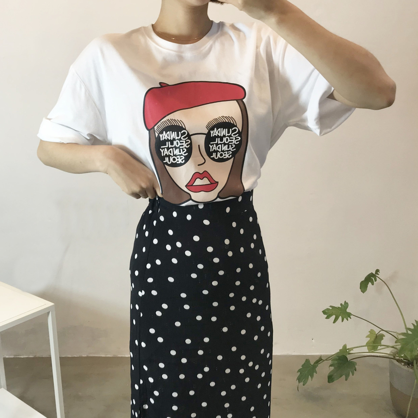 <b><p>touch cute face Printing Short sleeves T-shi</p></b><b><p>肌触り かわいい フェイス 印刷 半袖 Tシャツ ラウンド 珍しい コーディネート</p></b><br /><br /><p align='center'>