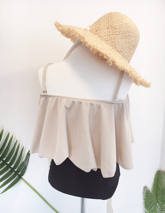 <b><p>High waist Off shoulder Frill bikini swimsuit</p></b><b><p>ハイウエスト オフショルダー フリル ビキニ 水着 ニット 新婚旅行 バカンスルック</p></b><br /><br /><p align='center'>