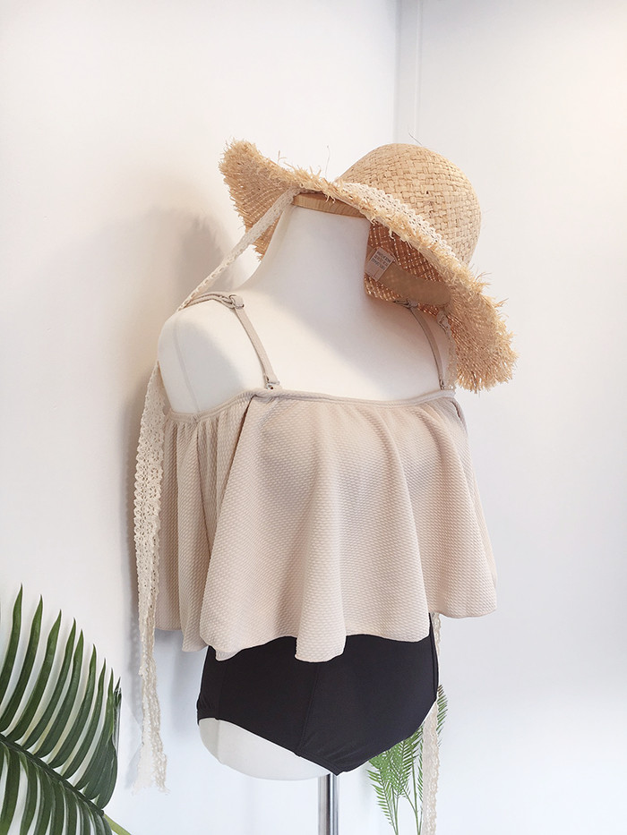 <b><p>High waist Off shoulder Frill bikini swimsuit</p></b><b><p>ハイウエスト オフショルダー フリル ビキニ 水着 ニット 新婚旅行 バカンスルック</p></b><br /><br /><p align='center'>