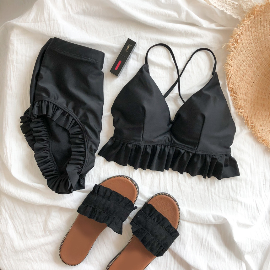 <b><p>Wongpom black Frill bikini</p></b><b><p>ワンポン ブラック フリル ビキニ</p></b><br /><br /><p align='center'>