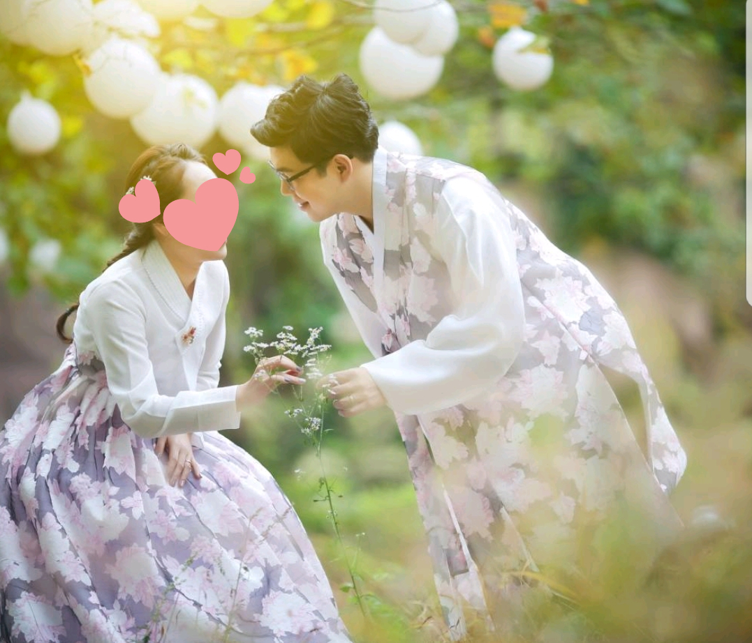 [한복대여] 왕꽃핑크 생크림 웨딩촬영 하객 신부 화사한 화려한 행사 결혼식 이미지 6