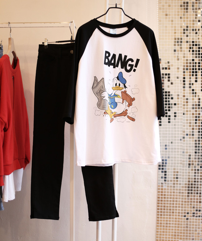 <b><p>original Disney Dod Raglan Part 7 T-shi Wom</p></b><b><p>オリジナル ディズニー ドド ラグラン 7部 Tシャツ 女性 ミキティ カジュアル</p></b><br /><br /><p align='center'>