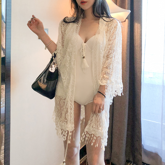 <b><p>Robe set White chocola Monokini Tassle race</p></b><b><p>ローブset ホワイトチョコ モノキニ タッセル セット レース ビーチウェアにふさわしい</p></b><br /><br /><p align='center'>
