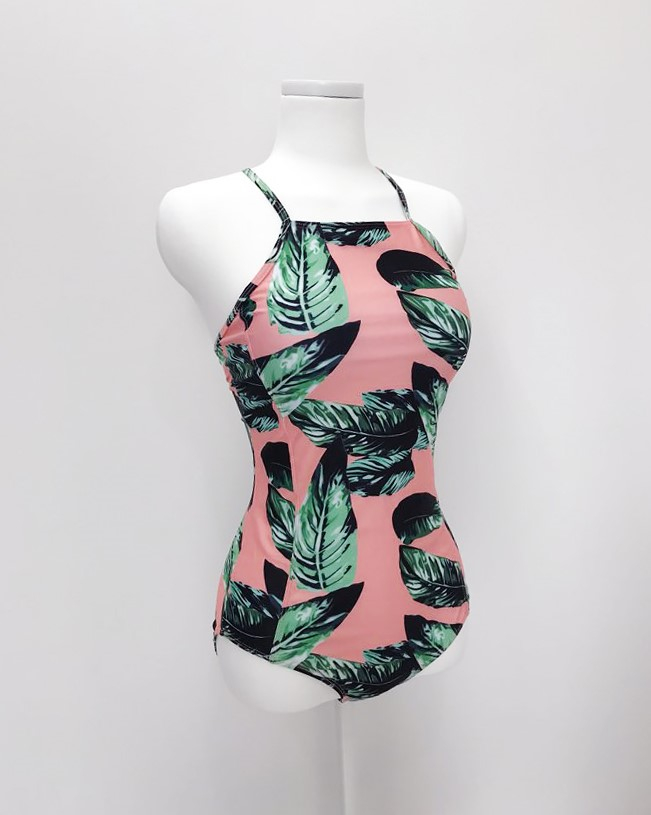 <b><p>Bali Pm tree Holter Monokini Neck swimsuit</p></b><b><p>バリ ヤシの木 ホルター モノキニ ネック水着 ピンク リゾートル バカンスル ストラップ非</p></b><br /><br /><p align='center'>