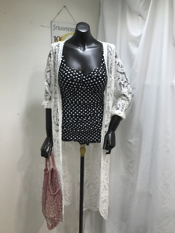 <b><p>dot Shearing Dress Swimsuit _ size out</p></b><b><p>ドット シャーリングワンピース 水着_サイズ出</p></b><br /><br /><p align='center'>
