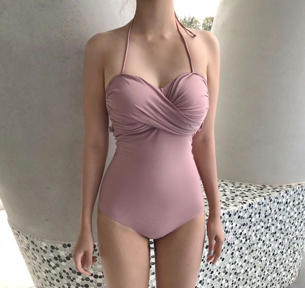 <b><p>Goodies ribbon Strap black pink Moki Halter</p></b><b><p>グッズ リボン ストラップ ブク ピンク ねじれ モノキニ ホルターネック ワンピース水着</p></b><br /><br /><p align='center'>