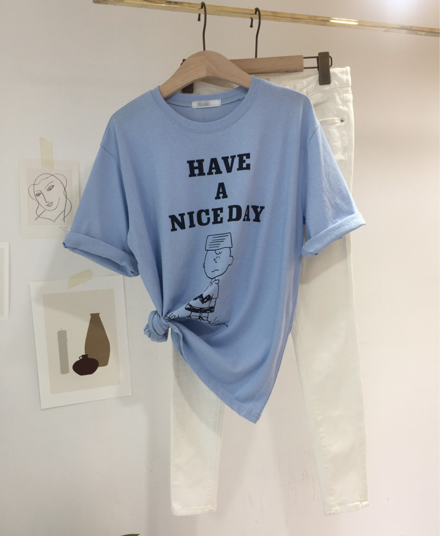 <b><p>Charlie Brown Lettering T-shirt Modn Simple</p></b><b><p>チャーリー・ブラウン レタリング Tシャツ モダンシンプルルック 着心地の良い ビーチ</p></b><br /><br /><p align='center'>