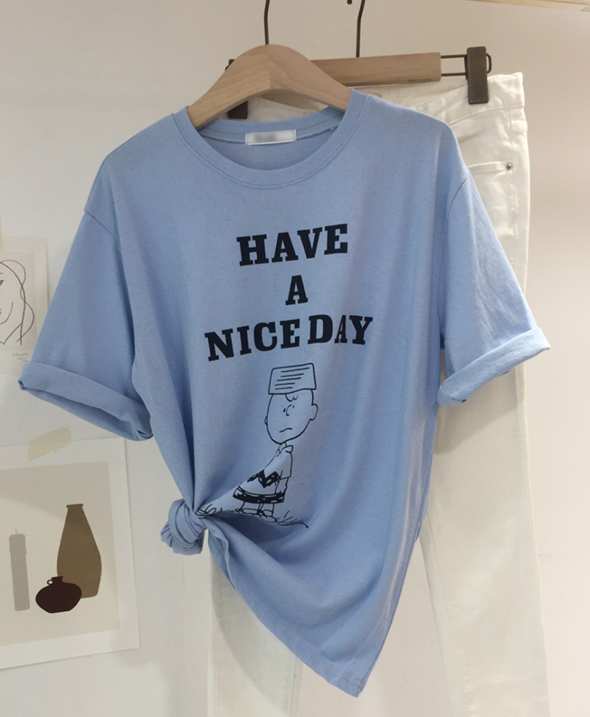 <b><p>Charlie Brown Lettering T-shirt Modn Simple</p></b><b><p>チャーリー・ブラウン レタリング Tシャツ モダンシンプルルック 着心地の良い ビーチ</p></b><br /><br /><p align='center'>