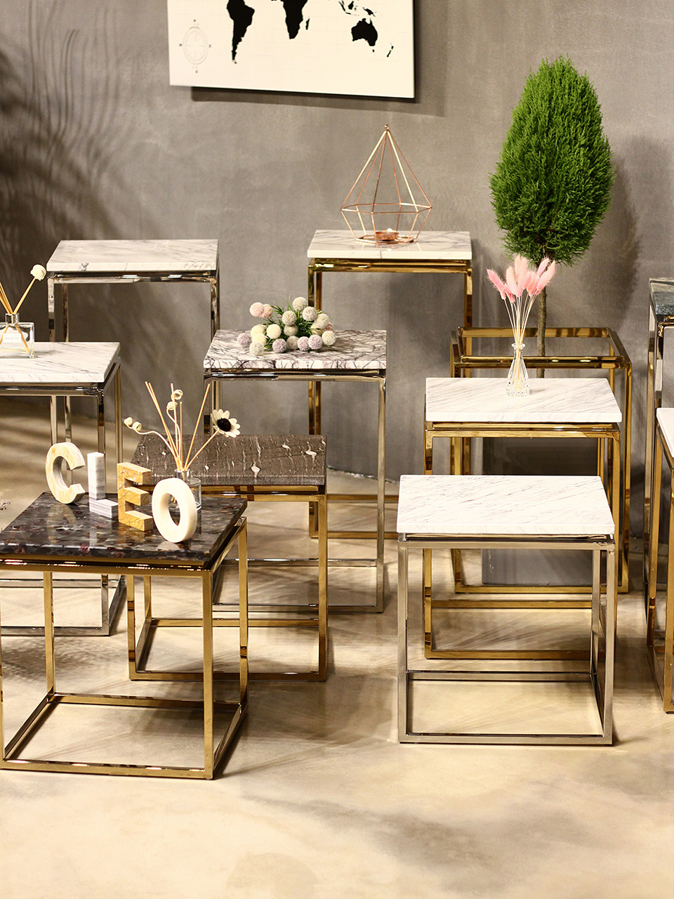 홀리 이태리 천연 대리석 인테리어 거실 소파 테이블 티테이블 / 비앙코카라라 CL187