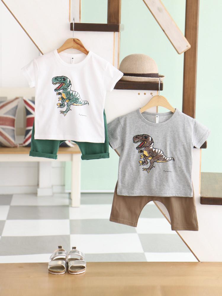 <b><p>Summer Specials Tyranno Top bottom set Baby</p></b><b><p>夏バーゲン ティラノ 上下セット 幼 ドアセンボク 登院スーツ</p></b><br /><br /><p align='center'>