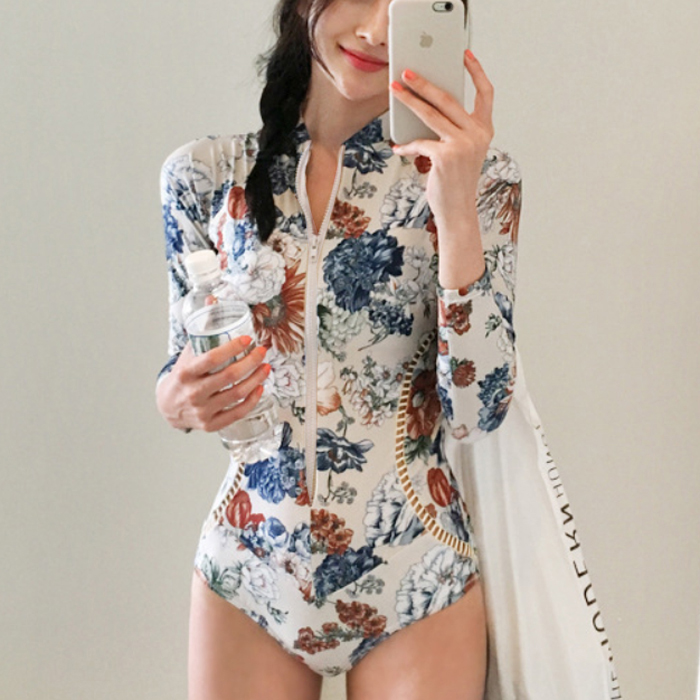 <b><p>Zimmer Flow Rash Guard Sw suit Monokini Beach</p></b><b><p>ジマーフラワー ジップアップラッシュガード スイムスーツ モノキニ ビーチ水着 きれいなワンピース</p></b><br /><br /><p align='center'>