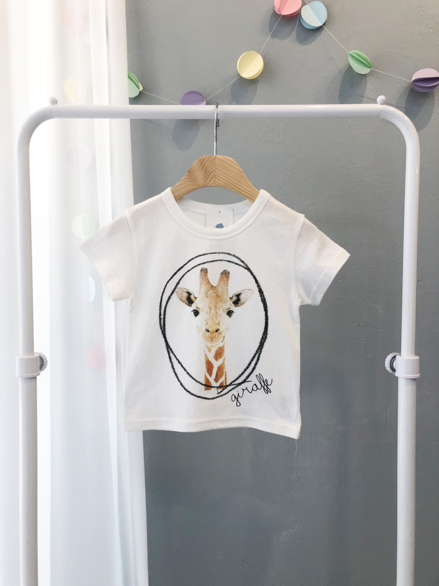 <b><p>cute giraffe T-sht Soh look Gls Short Sleeves</p></b><b><p>かわいい キリン Tシャツ 残っルック 女の子半袖 兄妹 幼児服 夏の服</p></b><br /><br /><p align='center'>