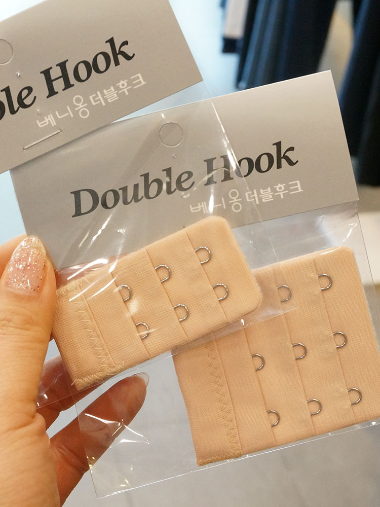 브라 연장 후크 2단 3단 살색 검정 - 상품 이미지
