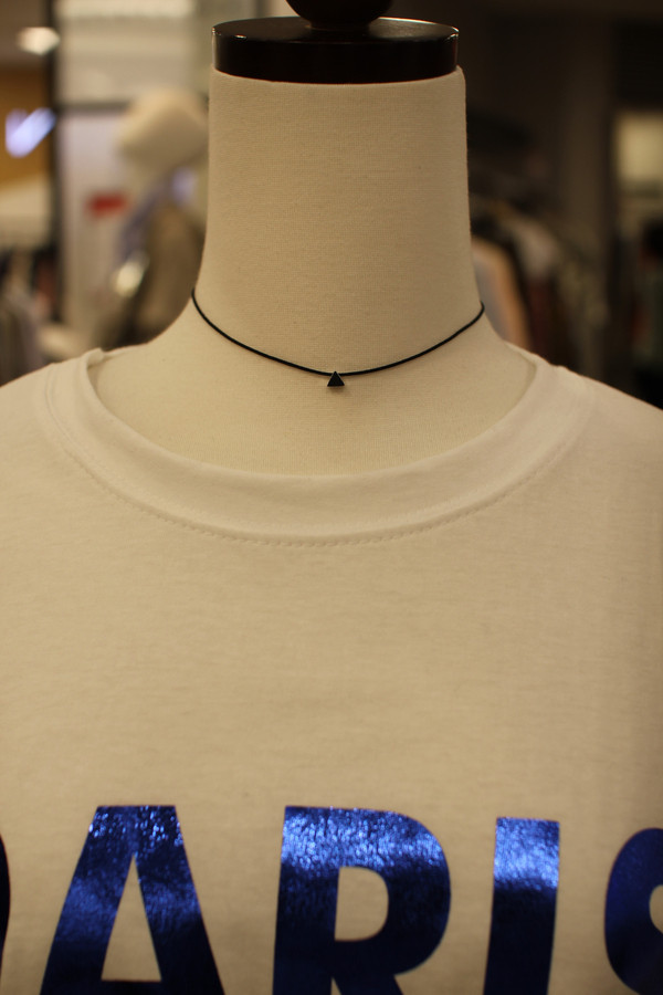 <b><p>Stephanie Paris foil Short sleeve a18ts8610</p></b><b><p>ステファニー パリ箔 半袖Tシャツ a18ts8610 日常コーディネートルック</p></b><br /><br /><p align='center'>